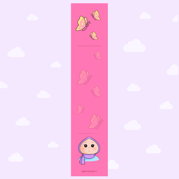 کارت مداد دختر پروانهای