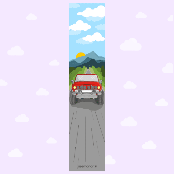 کارت مداد طرح ماشین