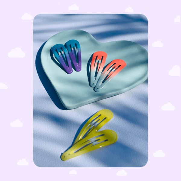 سنجاق سر براق رنگین کمانی و تک رنگ