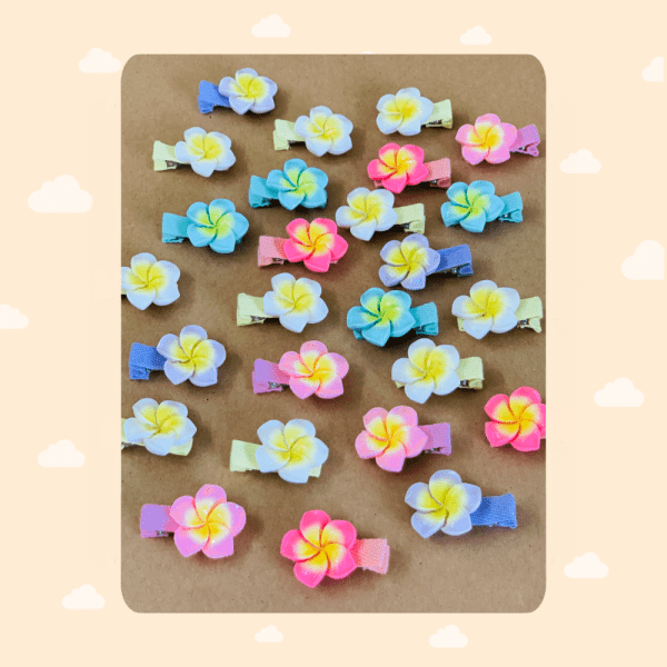 سنجاق سر انبری گل رنگی