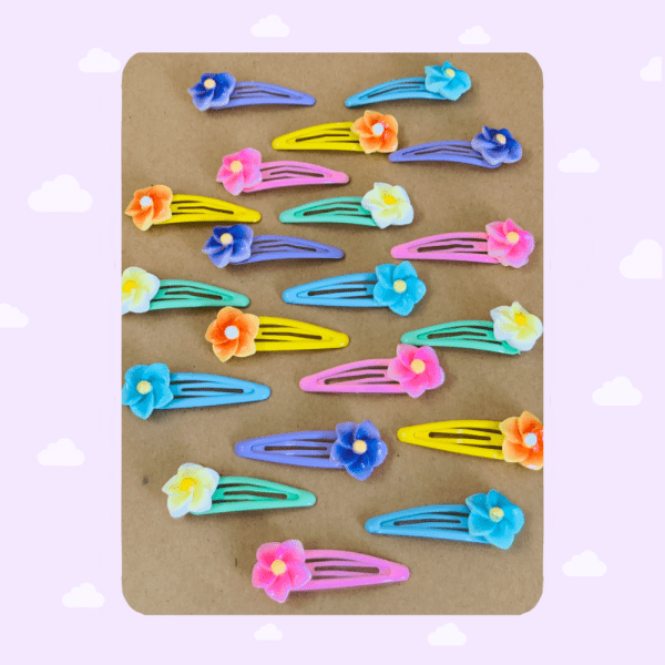 سنجاق سر تق تقی گل رنگی